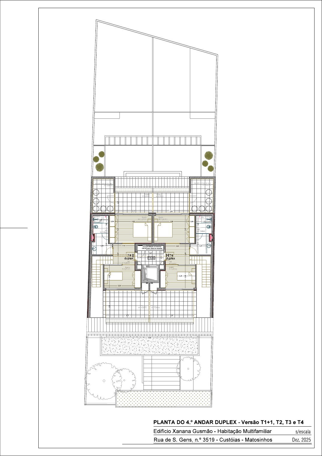Planta 4.º andar — Duplex — Edifício Xanana Gusmão
