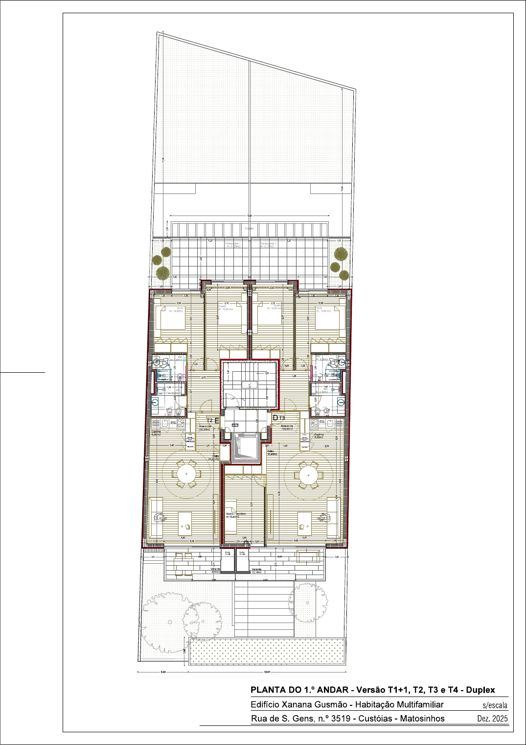 Planta 1.º andar — Edifício Xanana Gusmão