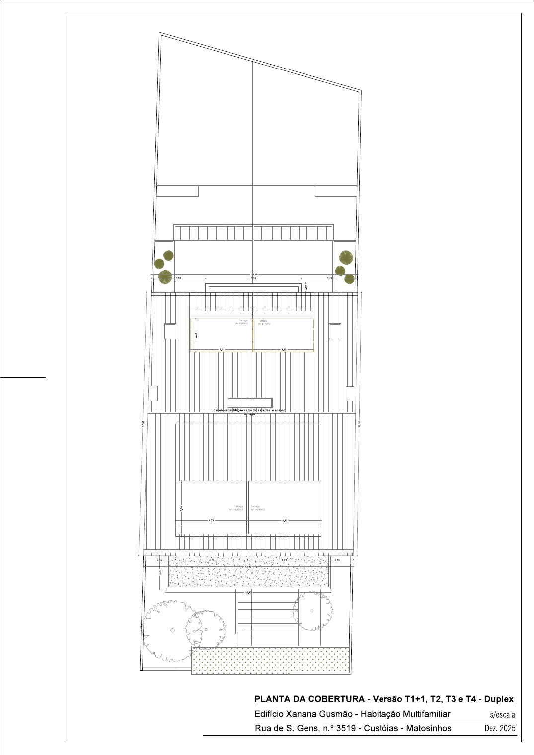 Planta Cobertura — Edifício Xanana Gusmão
