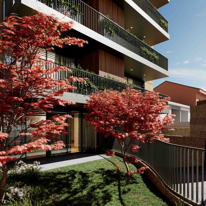 Edifício Xanana Gusmão — Varandas e vegetação
