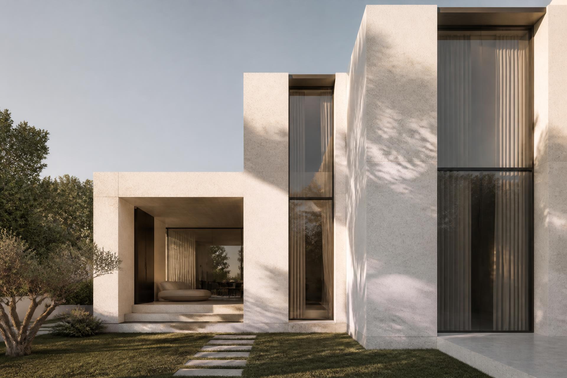 Arquitectura contemporânea portuguesa banhada por luz natural